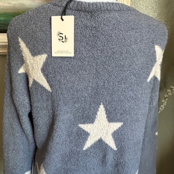 NWT Sincerely Jules Women's Cozy Soft Pullover Star Sweater Blue Size Sm… - Picture 11 of 17